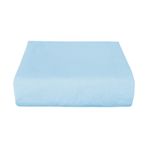 Çift Kişilik Düz Penye %100 Pamuklu Lastikli Çarşaf 200x200 Cm Battal Boy 001 mavi