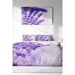 Çift Kişilik Lastikli Çarşaflı Pamuk Saten Lavander Nevresim Takımı - Foster - 220 x 220 cm