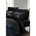 Çift Kişilik Lastikli Çarşaflı Pamuk Saten Star Moon Nevresim Takımı - Foster - 220 x 220 cm