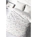 Çift Kişilik Lastikli Çarşaflı Pamuk Saten Terrazzo Nevresim Takımı - Foster - 220 x 220 cm