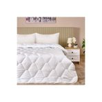 Çift Kişilik Microfiber Yorgan - Beyaz - 195X215 Cm