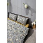 Çift Kişilik Nevresim Takımı - Gri - Sarı - 220 x 240 cm