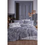 Çift Kişilik Nevresim Takımı Pamuklu Gece Bahçesi - 200 x 220 cm - Gri