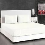 Çift Kişilik Otel Tipi Pamuk Saten Lastikli Çarşaf Orkide Home Collection - Beyaz - 240x260