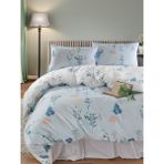 Çift Kişilik Pamuklu Nevresim Takımı 4 Parça – Hanami Desen – Mint / Yumuşak Dokulu - 200 x 220 cm