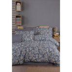 Çift Kişilik Ranforce Nevresim Takımı Pamuklu Tuğba - 200 x 220 cm - Antrasit