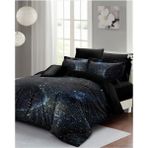 Çift Kişilik Sık Dokuma Pamuk Saten 3D Özel Tasarım Star Moon Nevresim Takımı - Foster - 220 x 220 cm