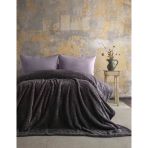 Çift Kişilik Trusty Antrasit Jakar Desen Battaniye 200X220 Cm