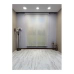 Çift Mekanizmalı Açık Gri Çizgili Desenli Tül ve Beyaz Mat Stor Perde 180 x 200