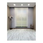Çift Mekanizmalı Beyaz Çizgili Desenli Tül ve Beyaz Mat Stor Perde 230 x 260