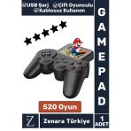 Çift Oyunculu Usb Şarj Mini Uyumlu El Atarisi Street Fighter Super Mario 520 Nostalji Oyun Gamepad