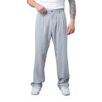 Çift Pileli Arka Beli Lastikli Geniş Paça Baggy Yazlık Kumaş Pantolon GRİ S