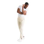 Çift Pileli Regular Fit Beli Lastikli İplikli Yazlık İnce Kumaş Erkek Jogger Pantolon KREM 54