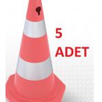 Çift Reflektifli Trafik Konisi 500mm Ecolıght 5 Adet