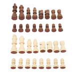 Çift Renkli Satranç Figürleri, Parlak Kaplama Uygun Boyut Aşınmaya Dayanıklı Satranç Taşları Oyuncak 32 ADET Günlük Eğlence Için