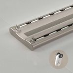 Çift Sıralı Tavana Monte Perde Ray Sistemi Sessiz Sessiz Silindirler Açık Odalarda Gizlilik için Altın (2,2 m/7,2 ft)