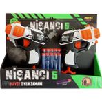 Çift Tabancalı Sünger Dart Atan Tabanca Seti 10 Dartlı Nerf Tabanca Modeli Nişancı 5 - Renkli