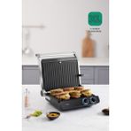 Çift Taraflı 3'ü Birlikte Inox Tost ve Izgara Makinesi, Xl Döküm Plaka - Altın - Gri