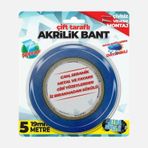 Çift Taraflı Akrilik Silikonize Şeffaf Montaj Bandı