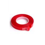Cift Tarafli Bant 10 Mm X 5 Mt. Kirmizi Seffaf