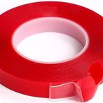 CIFT TARAFLI BANT 10mm x 5 mt KIRMIZI SEFFAF - CEVHER-CTB310
