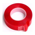 Çift Taraflı Bant 10mm X 5mt Kırmızı Şeffaf