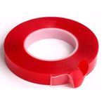 Cift Tarafli Bant 20mm X 5 Mt Kirmizi Seffaf