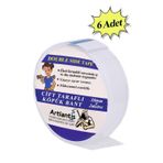 Çift Taraflı Bant Köpük Bant 38mm x 2mt 6 Adet Çerçeve Tablo Halı Yapıştırma Bandı İç Ve Dış Mekan Süper Güçlü Köpük Ban
