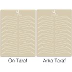 Çift Taraflı Lateks Kaş Şablonu, Microblading ve Kalıcı Makyaj Için 4'lü Set - Ahşap