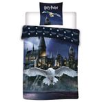 Çift taraflı nevresim takımı, Harry Potter, nevresim 140 x 200 cm yastık kılıfı, Hogwarts 65 x 65 cm, %100 pamuk