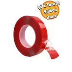 Çift Taraflı Şeffaf Silikon Bant Montaj Bandı 18 Mm X 2 Metre Uzunluk Güçlü Bant Nms Hırdavat