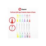 Çift Uçlu Fosforlu Kalem 6 Renk (P-5587)
