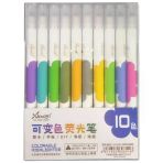 Çift Uçlu Karıştırılabilir Fosforlu Kalem 10 Renk X-314