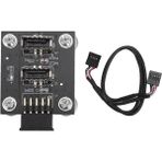 Çift USB 3.1 Ön Panel Soket Anahtarı‑a Tip‑e - USB 2.0 9pin 10PIN Anakart Başlığı Erkek Kablo Uzatma Adaptörü Manyetik Pedli (Yurt Dışından)