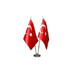 Çiftli (2li) Masa Bayrak Direği