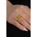 ÇİFTLİ DORİKA YÜZÜK 22 AYAR A074071