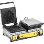 Çiftli Kare ve Çiçek Waffle Makinesi