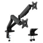 Çiftli Monitör Kolu 17-32 Inç | Yaylı Dengeleyici | 360° Döner | Dual Monitor Stand | 2X 9 Kg Kapasiteli