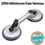 Çiftli Vakumlu Alüminyum Cam Vantuzu Fayans Ahşap Metal Tutucu Taşıma Araba Kaporta Göcük Çektirme