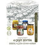 Çiftliği 4'lü Avantaj Paketi - Biberli + Çizik + Siyah Sele + Kırma Yeşil Zeytin Seti