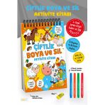 Çiftlik Boya Ve Sil Aktivite Kitabı | 4 Renk Jumbo Keçeli Kalem Ve Silgi Hediyeli