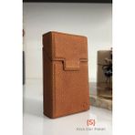 Cig Box cigbox Sigara Kutusu - (S) Kısa Dar Paket - Touch Blue-Slender- Aluminyum Kasa- Mıknatıslı Kapak, Hediye - Kahverengi