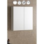 Çiğdem 55 Cm Beyaz Mdf Aynalı Asma Banyo Üst Dolabı Beyaz