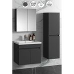 Çiğdem 65+35 Cm Antrasit Gri Mdf Lavabolu Asma Banyo Dolabı Takım Antrasit - Gri