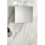 Çiğdem 80 Cm Beyaz Mdf Aynalı Asma Banyo Üst Dolabı Beyaz