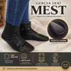 Çiğdem Gerçek Deri İçi Astarlı Yandan Lastikli Mest Unisex