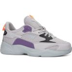 Çiğdem Kundura 2860 M-P-Kalın Taban Hava Alabilen Spor Sneaker Nayakkabı - Gri-Yeşil-Lila - 37