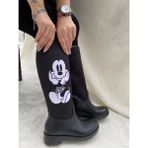 Çiğdem Kundura Çiğdem Mıckey Mouse Lastik Çizme - Siyah-Beyaz-Gri - 37 - ST00615-SİYAH-BEYAZ-GRİ -37 - Siyah - Beyaz Gri