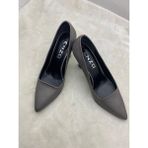 Çiğdem Kundura Çiğdem Platin Gri Saten Kadeh Ökçe Stiletto (ENZS1A) - Platin Gri - 36 - ST01989-PLATİN Gri-36 - Gri - Platin