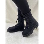 Çiğdem Kundura Çiğdem Siyah Kapitoneli Yanı Fermuarlı Önü Bağlı Postal Bot ( B6 ) - Siyah - 40 - ST00617-SİYAH-40